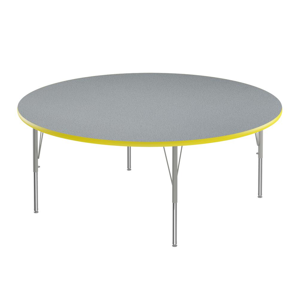 Deluxe High-Pressure Top Activity Tables 60x60", ROUND, GRAY GRANITE, SILVER MIST. Picture 8
