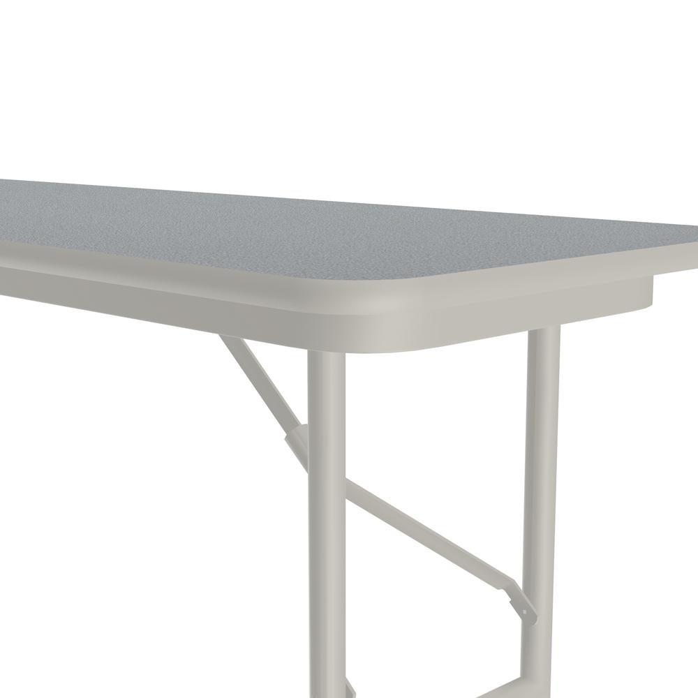 Thermal Fused Laminate Top Folding Table, 18x96" RECTANGULAR GRAY GRANITE, GRAY. Picture 5