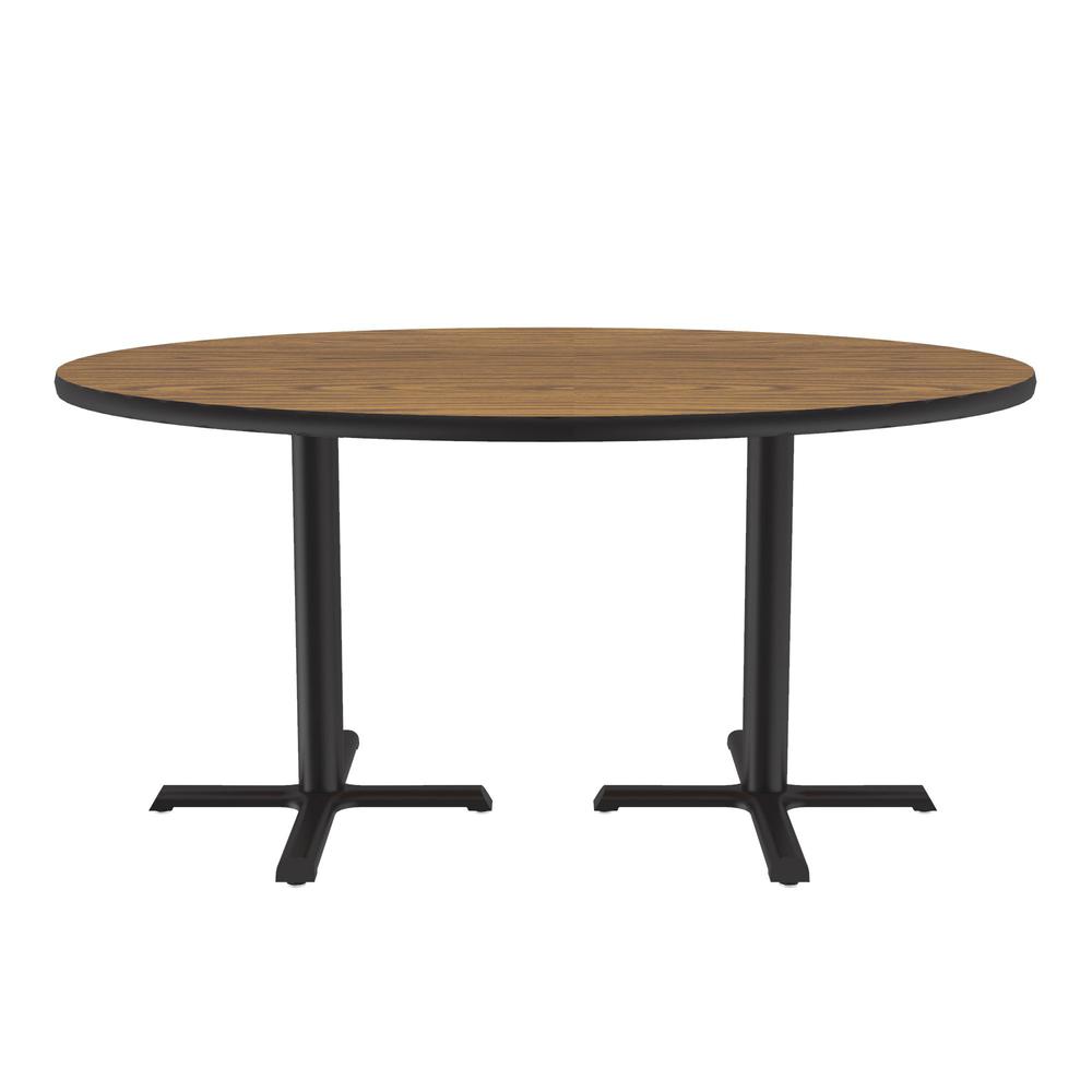 Table Height Deluxe High-Pressure Café and Breakroom Table, 60x60", ROUND MEDIUM OAK BLACK. Picture 5