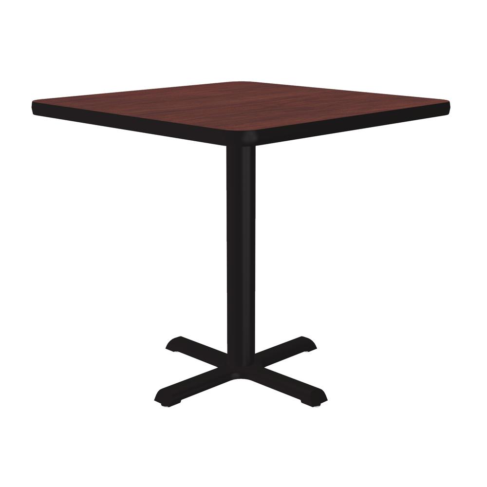 Table Height Deluxe High-Pressure Café and Breakroom Table 24x24", SQUARE, MAHOGANY BLACK. Picture 8