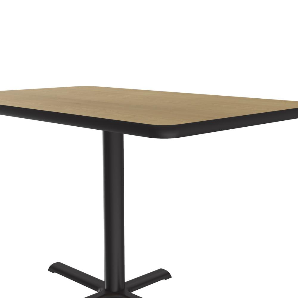 Table Height Deluxe High-Pressure Café and Breakroom Table, 30x42" RECTANGULAR FUSION MAPLE BLACK. Picture 1