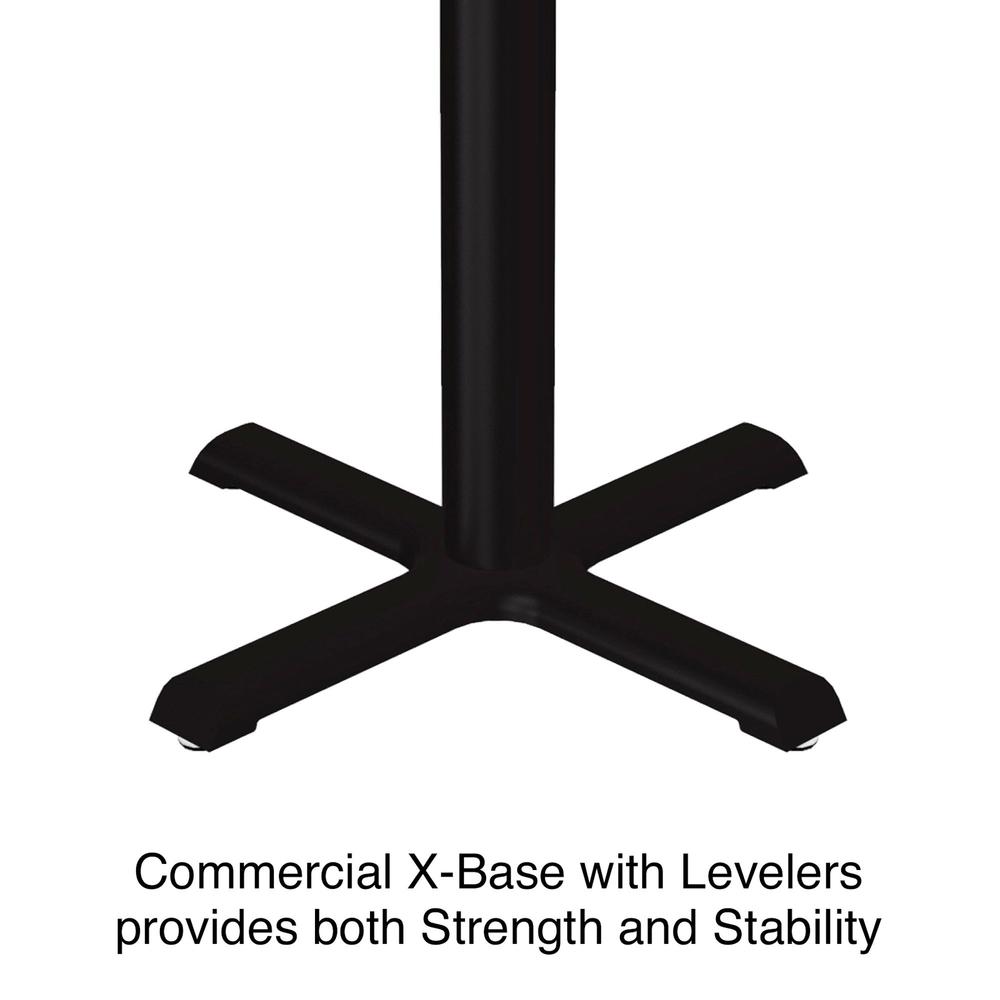 Bar Stool/Standing Height Deluxe High-Pressure Café and Breakroom Table, 42x42" SQUARE FUSION MAPLE, BLACK. Picture 2