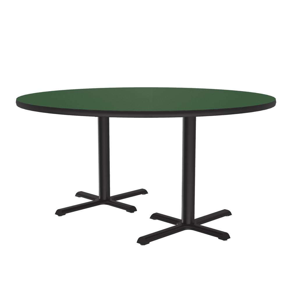 Table Height Deluxe High-Pressure Café and Breakroom Table 60x60", ROUND GREEN, BLACK. Picture 1