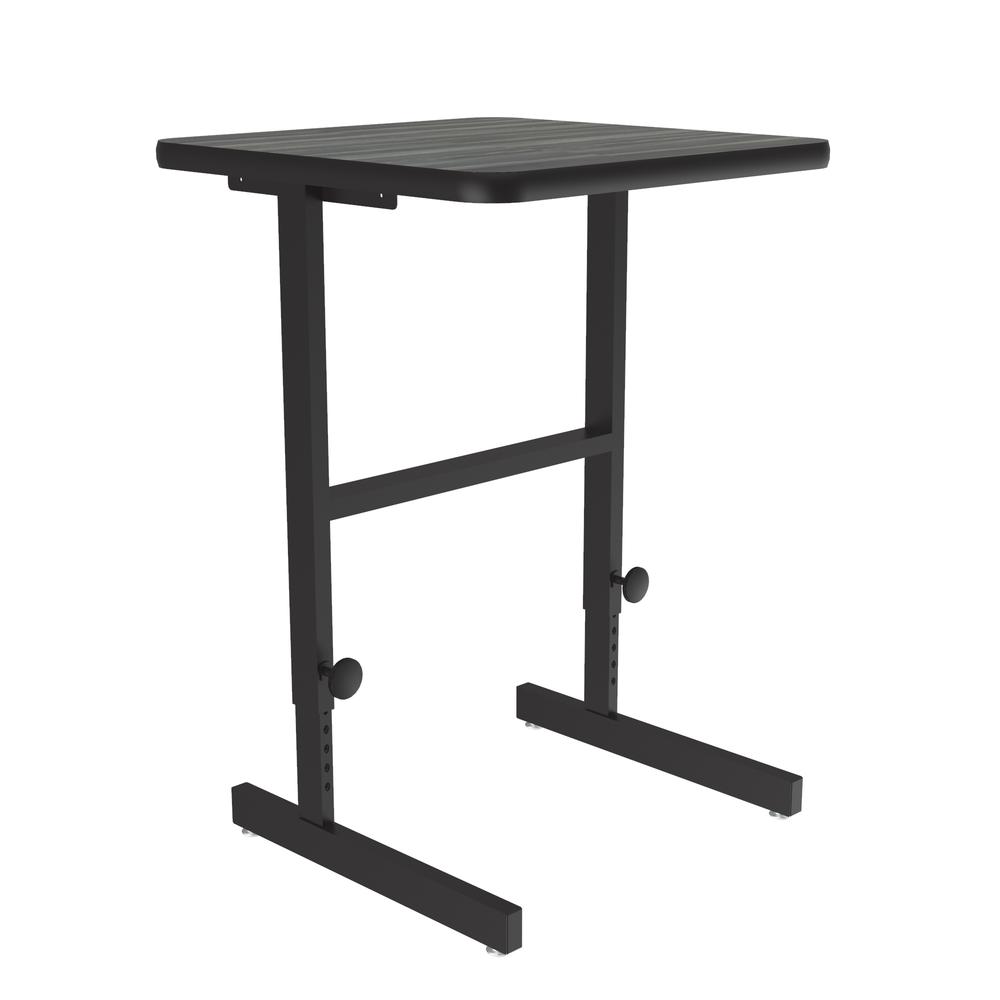 Deluxe High-Pressure Laminate Top Adjustable Standing  Height Work Station 20x24" RECTANGULAR NEW ENGLAND DRIFTWOOD, BLACK. Picture 9