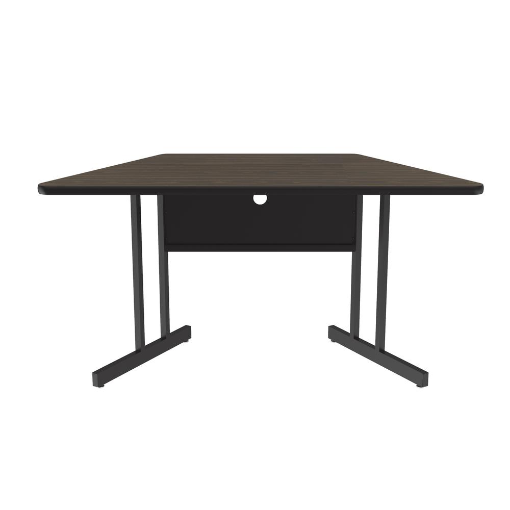 Desk Height Commercial Lamiante Top, Trapezoid, Computer/Student Desks, 30x60", TRAPEZOID, WALNUT BLACK. Picture 5
