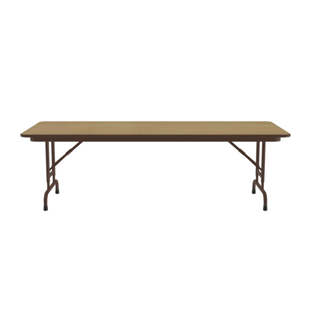 Adjustable Height High Pressure Top Folding Table 30x60", RECTANGULAR, FUSION MAPLE, BROWN. Picture 7