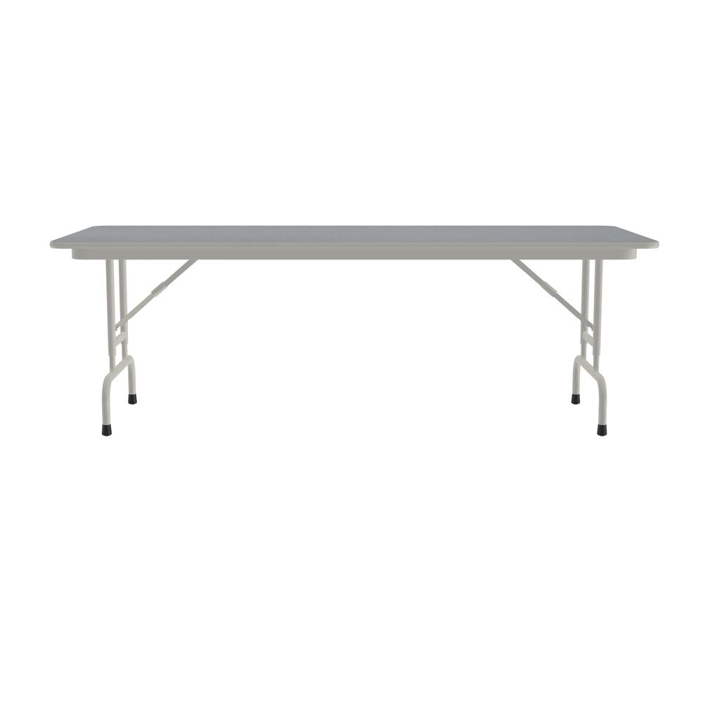 Adjustable Height Thermal Fused Laminate Top Folding Table, 30x72", RECTANGULAR GRAY GRANITE GRAY. Picture 4