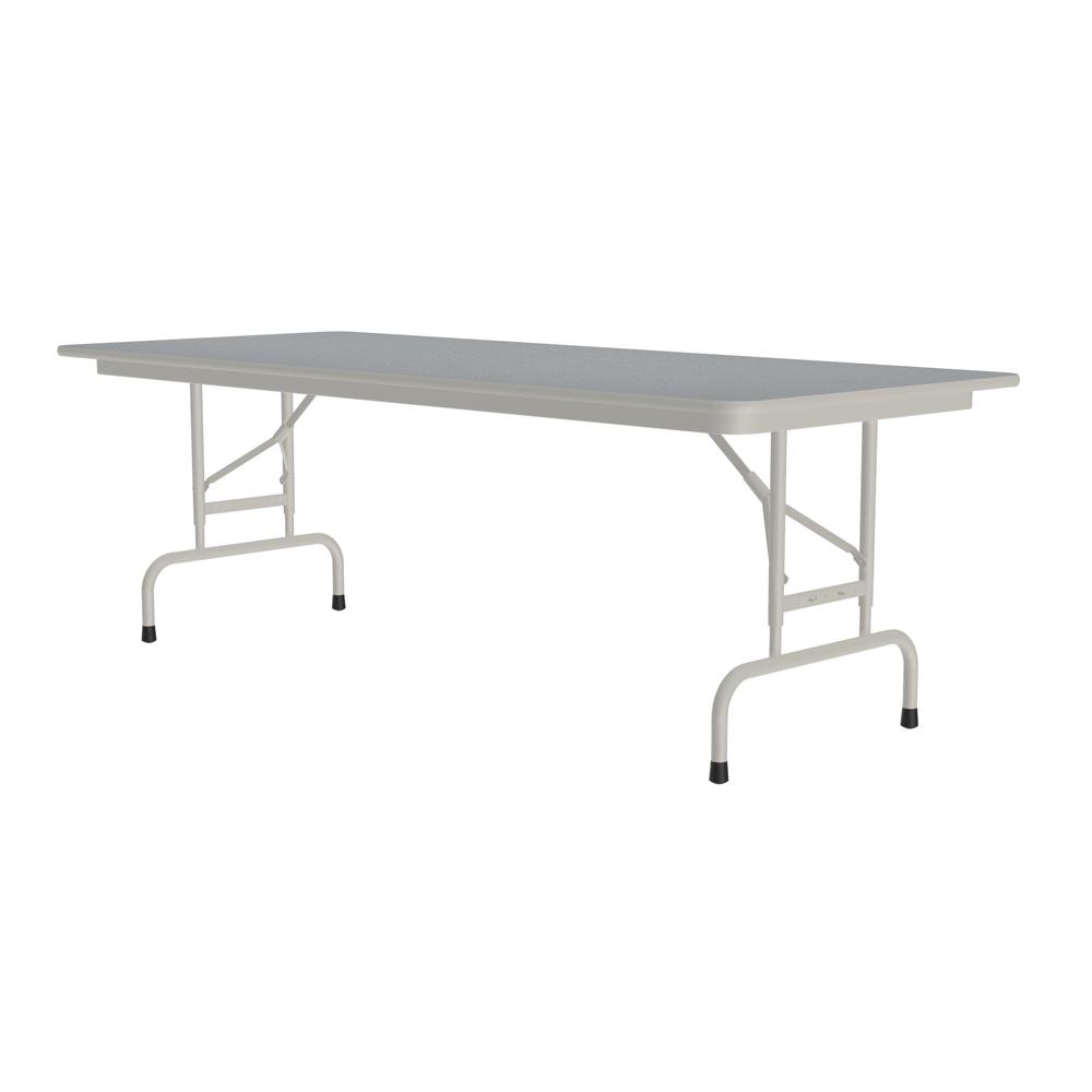 Adjustable Height Thermal Fused Laminate Top Folding Table 30x60" RECTANGULAR GRAY GRANITE, GRAY. Picture 4