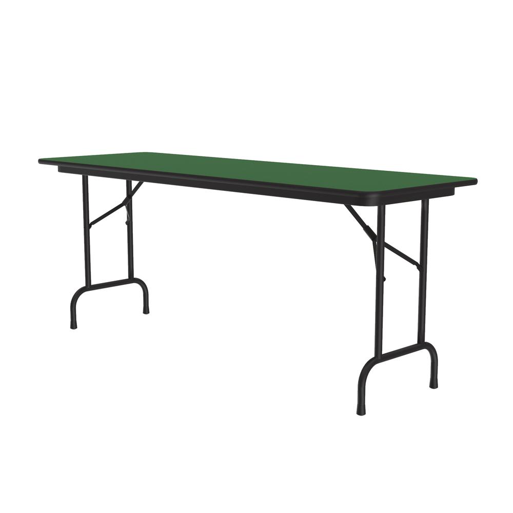 Deluxe High Pressure Top Folding Table, 24x60", RECTANGULAR, GREEN, BLACK. Picture 7