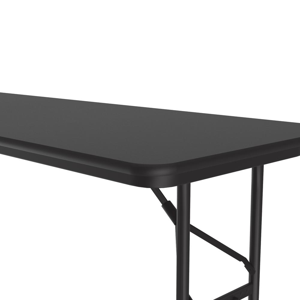 Adjustable Height Thermal Fused Laminate Top Folding Table, 24x60", RECTANGULAR BLACK GRANITE BLACK. Picture 3