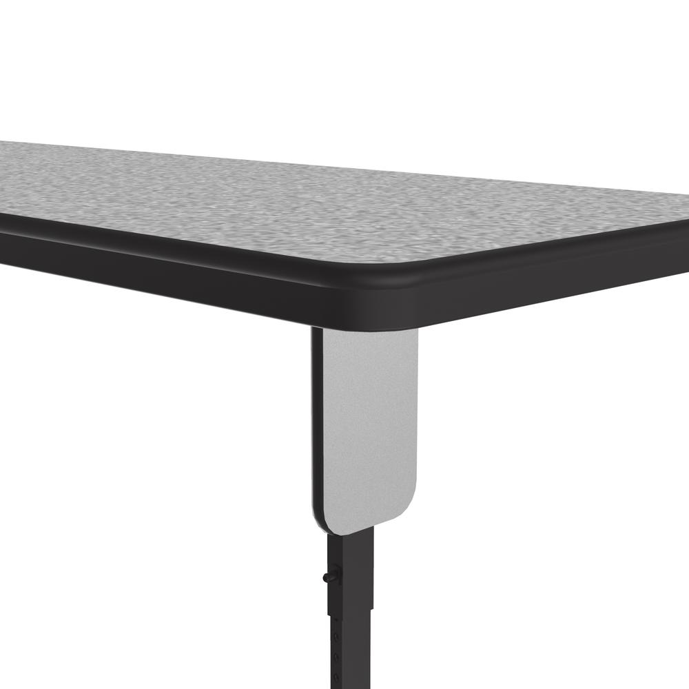 Adjustable Height Commercial Laminate Folding Seminar Table with Panel Leg, 24x72", RECTANGULAR GRAY GRANITE BLACK. Picture 5