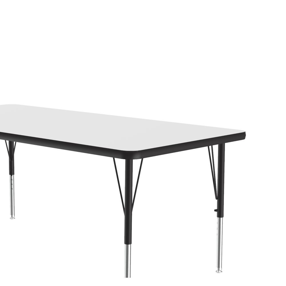 Deluxe High-Pressure Top Activity Tables 30x60", RECTANGULAR, WHITE, BLACK/CHROME. Picture 8
