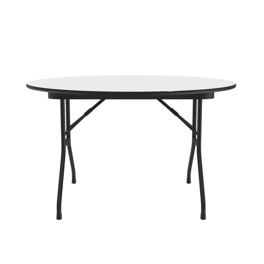 Deluxe High Pressure Top Folding Table, 48x48", ROUND, WHITE, BLACK. Picture 6