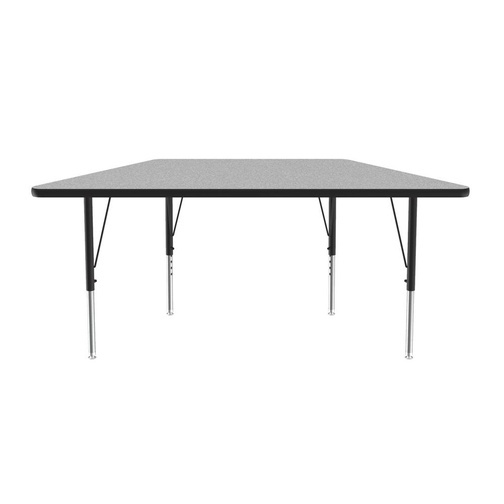 Deluxe High-Pressure Top Activity Tables, 30x60, TRAPEZOID, GRAY GRANITE, BLACK/CHROME. Picture 6