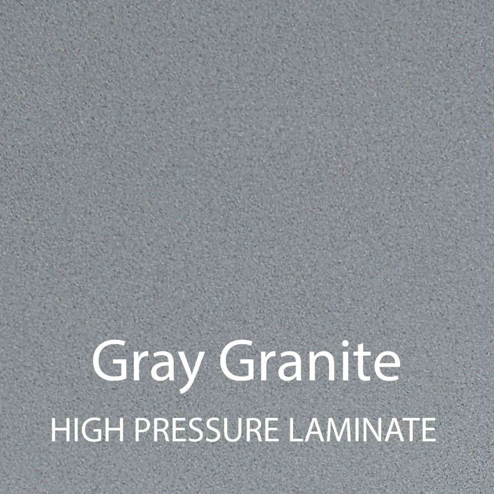 Deluxe High Pressure Collaborative Desk, 33x23" TRAPEZOID GRAY GRANITE BLACK/CHROME. Picture 6