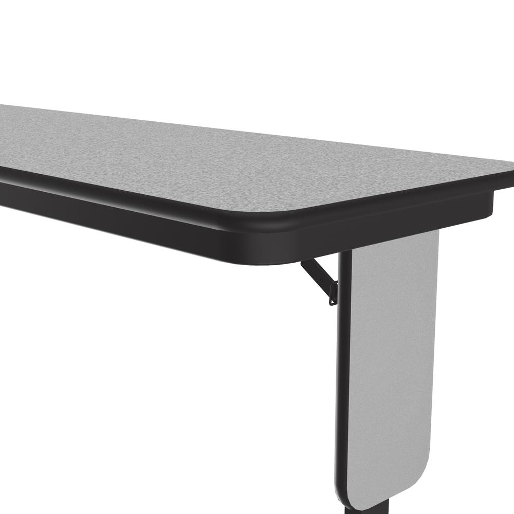 Adjustable Height Commercial Laminate Folding Seminar Table with Panel Leg 18x72", RECTANGULAR GRAY GRANITE BLACK. Picture 4