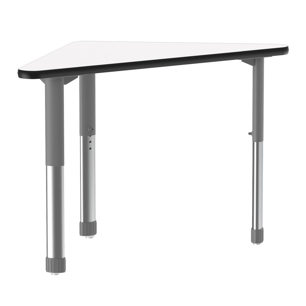 Markerboard-Dry Erase High Pressure Collaborative Desk 41x23", WING FROSTY WHITE GRAY/CHROME. Picture 5