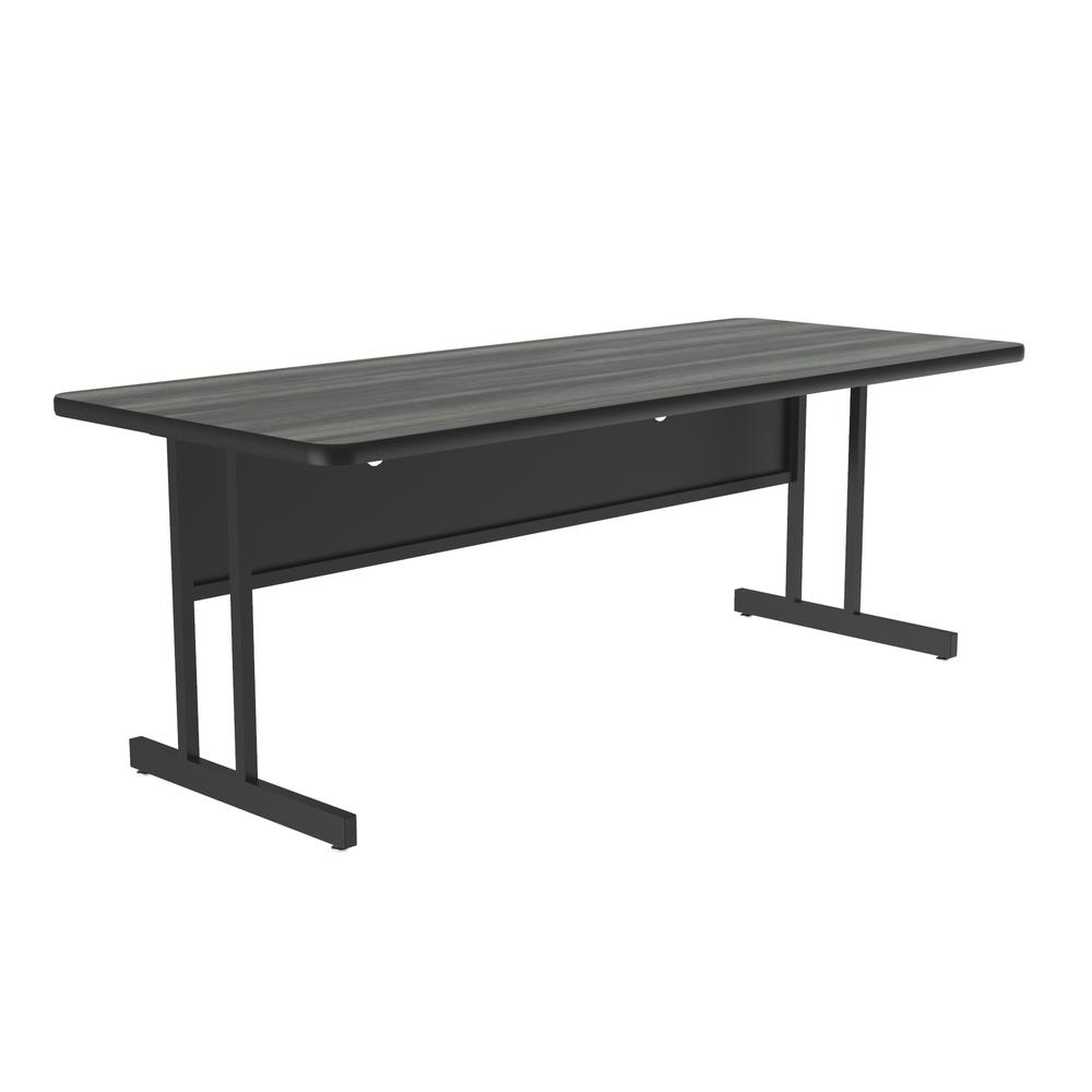 Keyboard Height Deluxe High-Pressure Top Computer/Student Desks  30x72", RECTANGULAR, NEW ENGLAND DRIFTWOOD, BLACK. Picture 4
