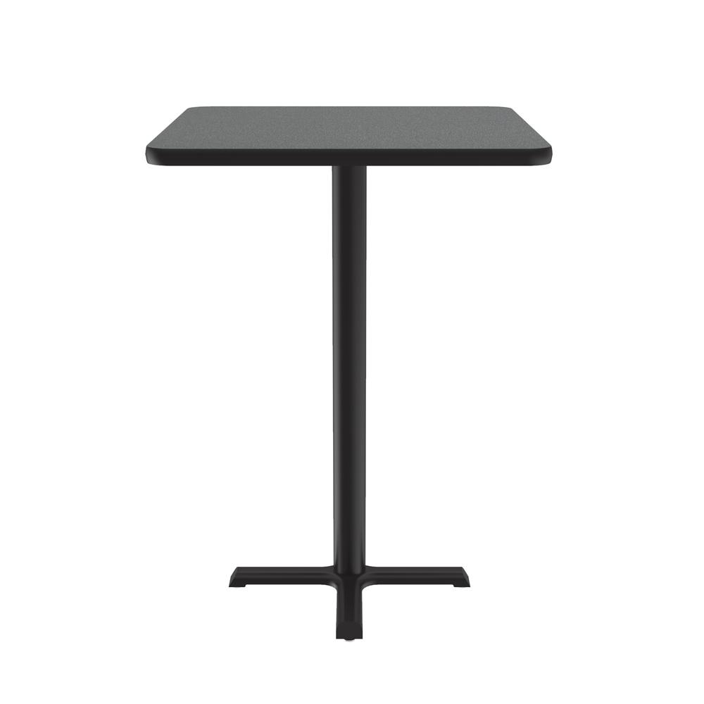Bar Stool/Standing Height Deluxe High-Pressure Café and Breakroom Table, 30x30", SQUARE, MONTANA GRANITE BLACK. Picture 4
