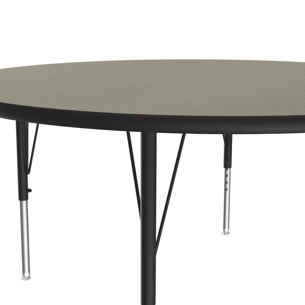 Deluxe High-Pressure Top Activity Tables 42x42" ROUND SAVANNAH SAND, BLACK/CHROME. Picture 7