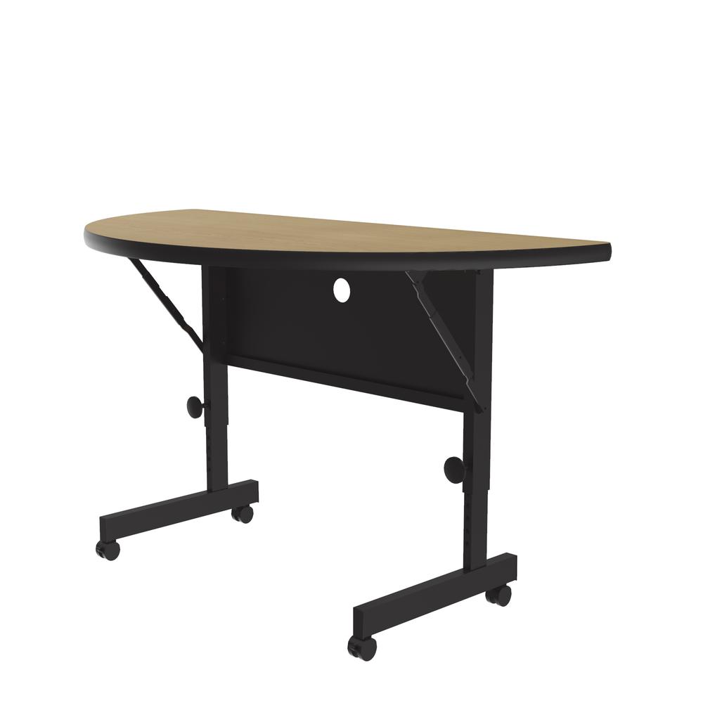 Deluxe High Pressure Top Flip Top Table, 24x48" RECTANGULAR, FUSION MAPLE BLACK. Picture 3