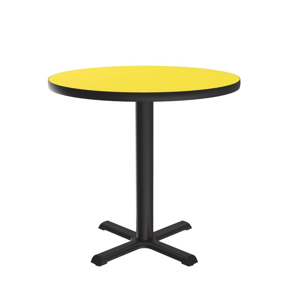 Table Height Deluxe High-Pressure Café and Breakroom Table 48x48", ROUND, YELLOW BLACK. The main picture.