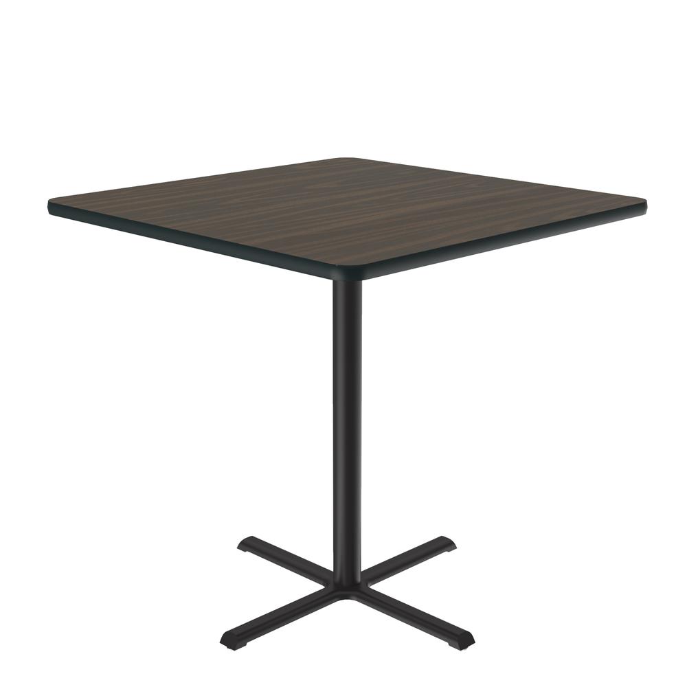 Bar Stool/Standing Height Deluxe High-Pressure Café and Breakroom Table 42x42", SQUARE WALNUT BLACK. Picture 9