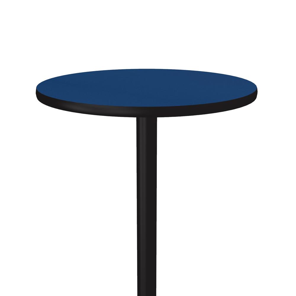 Bar Stool/Standing Height Deluxe High-Pressure Café and Breakroom Table 30x30" ROUND BLUE, BLACK. Picture 4