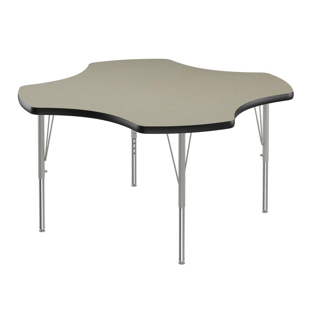 Deluxe High-Pressure Top Activity Tables, 48x48", CLOVER, SAVANNAH SAND, SILVER MIST. Picture 6