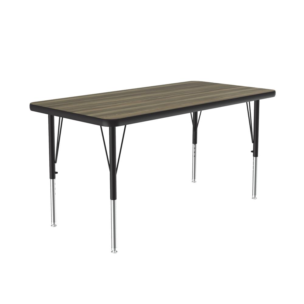 Deluxe High-Pressure Top Activity Tables 24x36", RECTANGULAR, COLONIAL HICKORY BLACK/CHROME. Picture 3