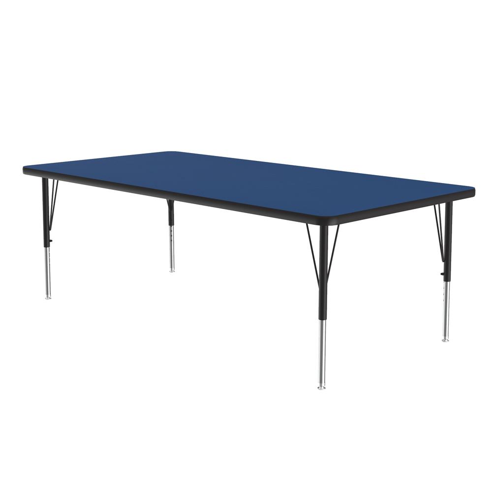 Deluxe High-Pressure Top Activity Tables, 30x72", RECTANGULAR BLUE BLACK/CHROME. Picture 3