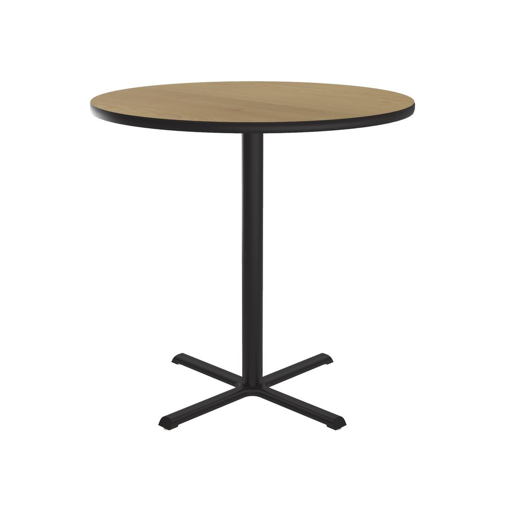 Bar Stool/Standing Height Deluxe High-Pressure Café and Breakroom Table 36x36", ROUND, FUSION MAPLE BLACK. Picture 1