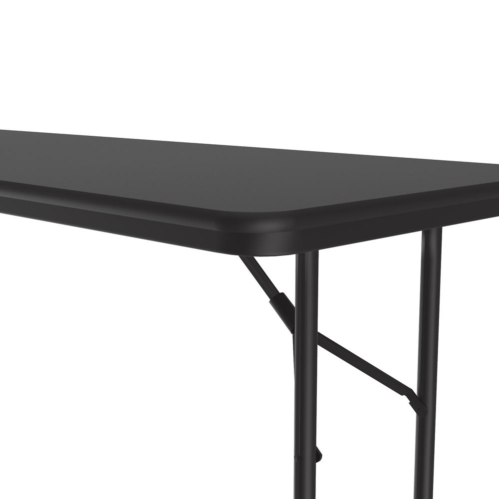 Thermal Fused Laminate Top Folding Table, 24x72" RECTANGULAR BLACK GRANITE, BLACK. Picture 2
