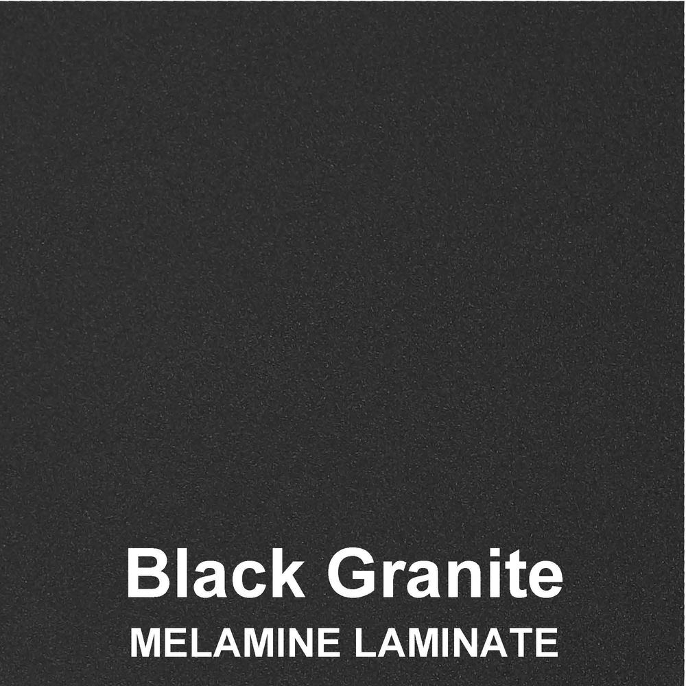 EconoLine Melamine Top Activity Tables, 60x66", HORSESHOE, BLACK GRANITE, BLACK/CHROME. Picture 12