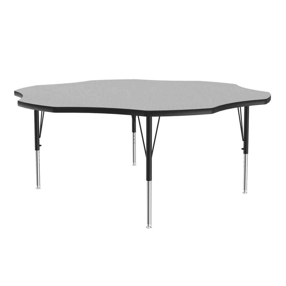 Deluxe High-Pressure Top Activity Tables, 60x60" FLOWER GRAY GRANITE BLACK/CHROME. Picture 7