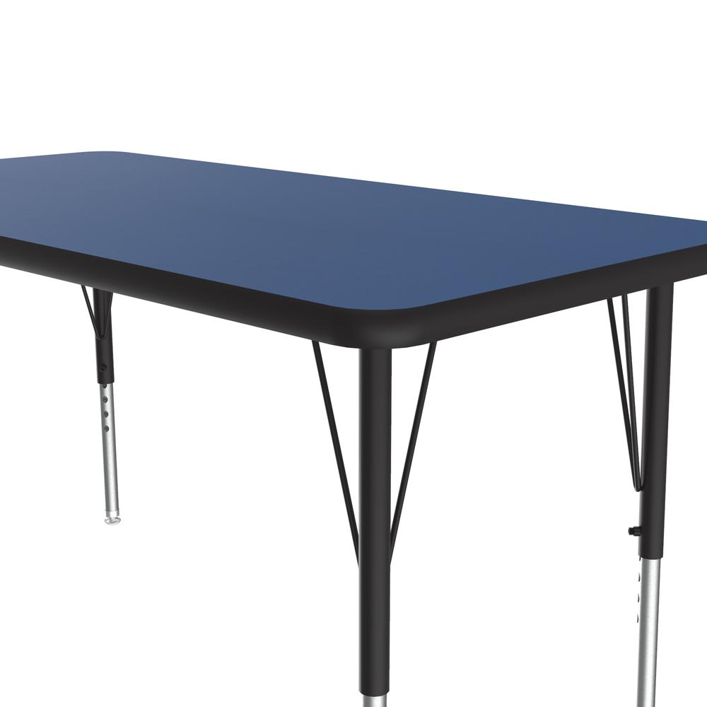 Deluxe High-Pressure Top Activity Tables 24x60", RECTANGULAR BLUE BLACK/CHROME. Picture 2