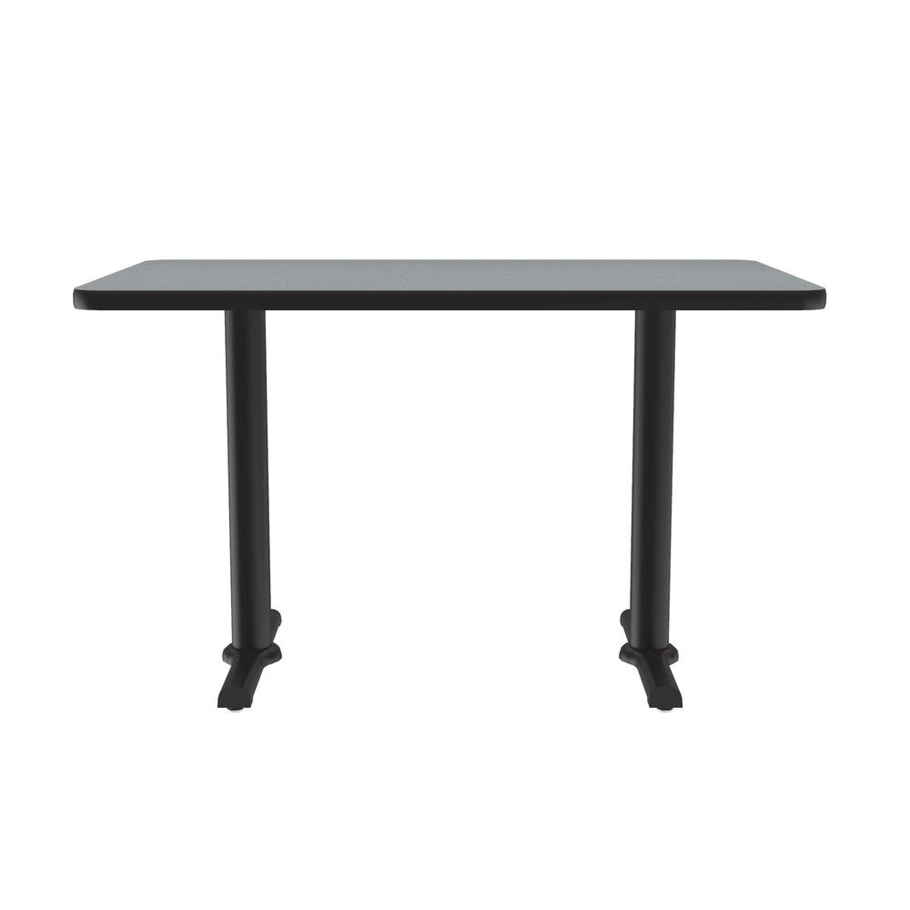 Table Height Deluxe High-Pressure Café and Breakroom Table 30x60", RECTANGULAR GRAY GRANITE, BLACK. Picture 9
