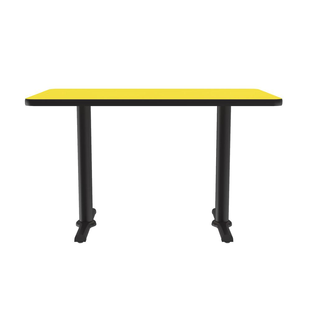 Table Height Deluxe High-Pressure Café and Breakroom Table 30x60", RECTANGULAR YELLOW BLACK. Picture 3