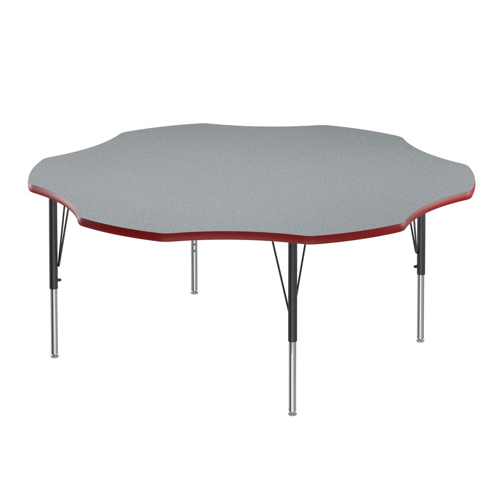 Deluxe High-Pressure Top Activity Tables, 60x60", FLOWER GRAY GRANITE BLACK/CHROME. Picture 3