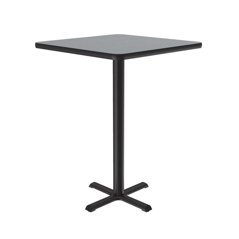 Bar Stool/Standing Height Deluxe High-Pressure Café and Breakroom Table, 30x30" SQUARE GRAY GRANITE, BLACK. Picture 7