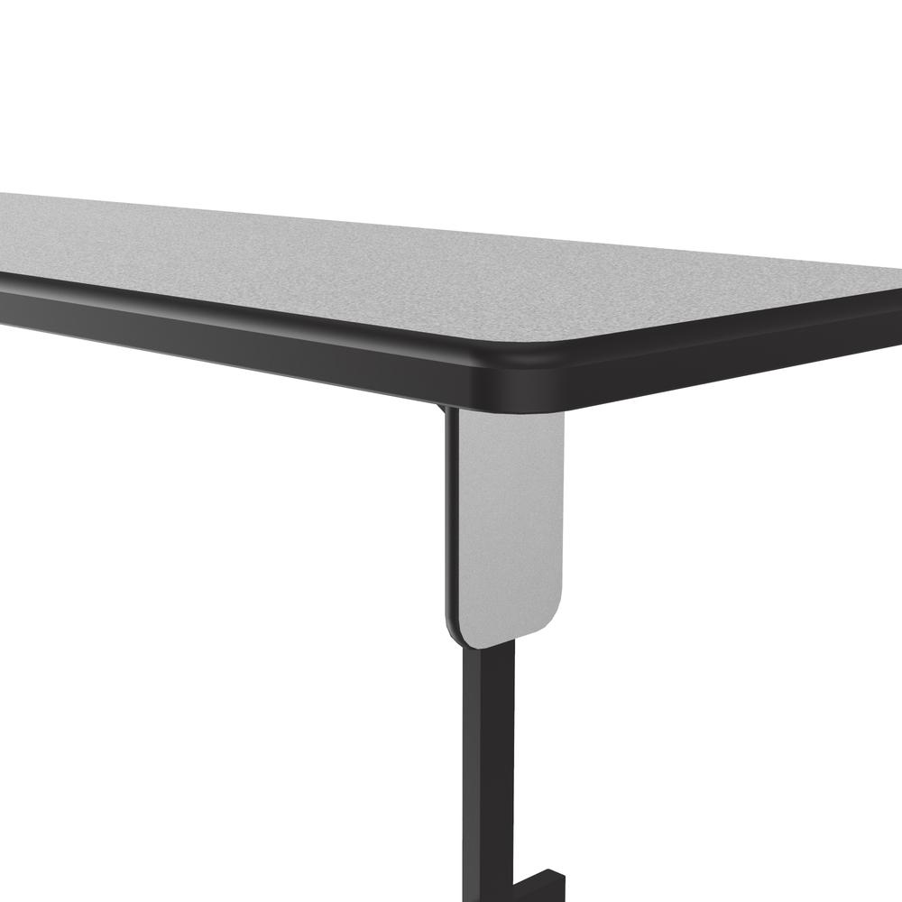 Deluxe High-Pressure Folding Seminar Table with Panel Leg 24x96" RECTANGULAR GRAY GRANITE, BLACK. Picture 3