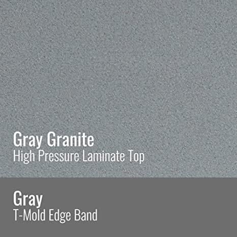 Deluxe High-Pressure Top Activity Tables, 30x48", RECTANGULAR GRAY GRANITE SILVER MIST. Picture 3