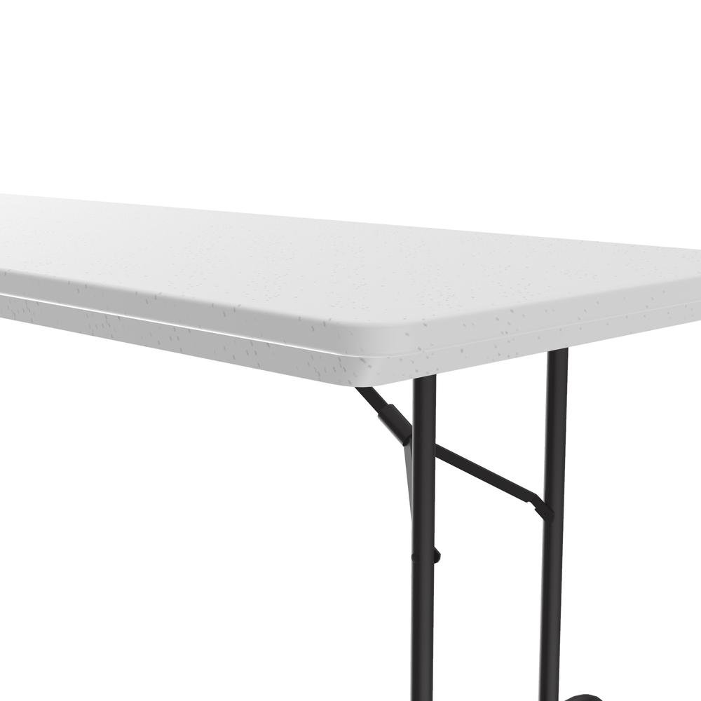 36" Counter Height Commerical Grade Blow-Molded Plastic Folding Table 30x96" RECTANGULAR, GRAY GRANITE BLACK. Picture 2