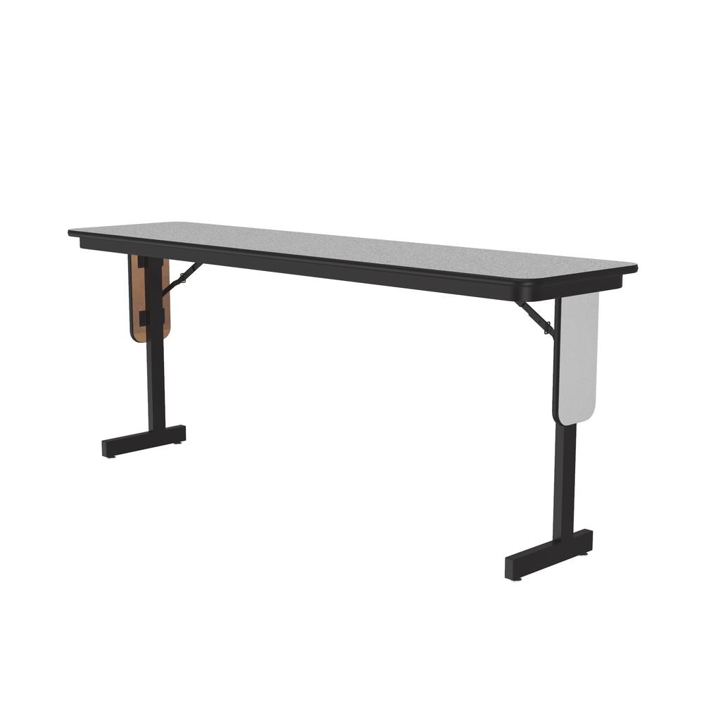 Deluxe High-Pressure Folding Seminar Table with Panel Leg, 18x96" RECTANGULAR GRAY GRANITE BLACK. Picture 3