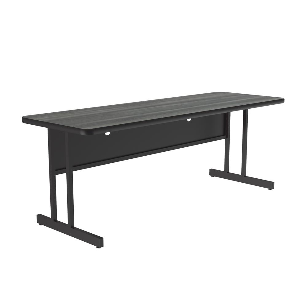 Keyboard Height Deluxe High-Pressure Top Computer/Student Desks , 24x60", RECTANGULAR NEW ENGLAND DRIFTWOOD BLACK. Picture 5