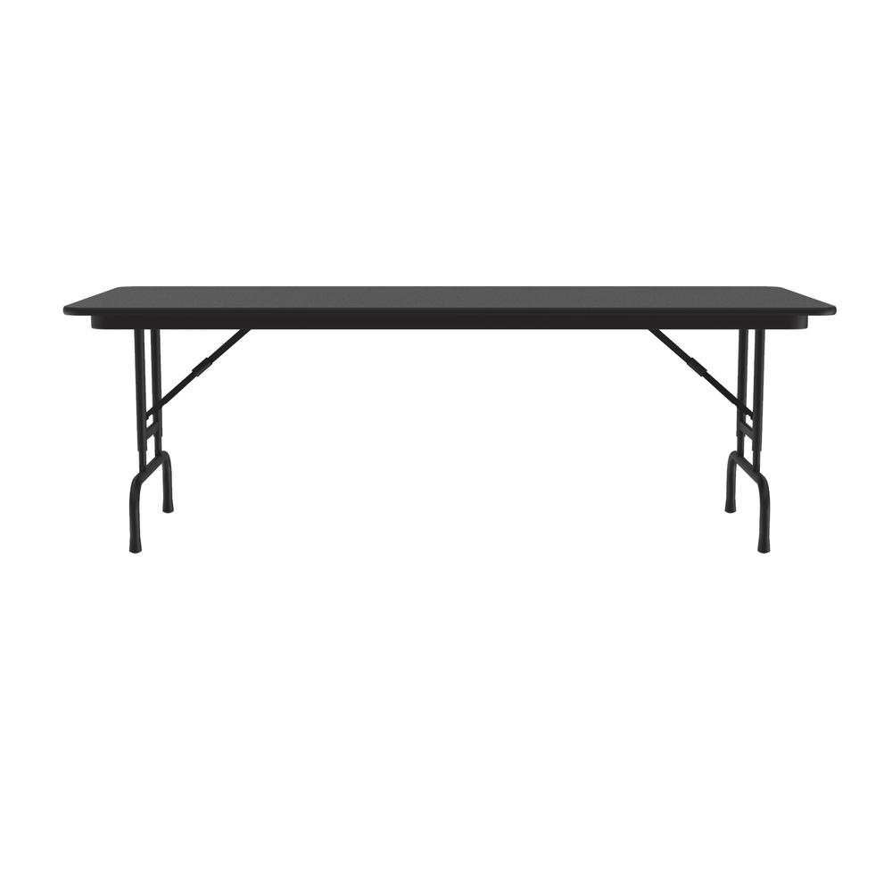 Adjustable Height Econoline Melamine Top Folding Table, 30x60" RECTANGULAR BLACK GRANITE BLACK. Picture 1