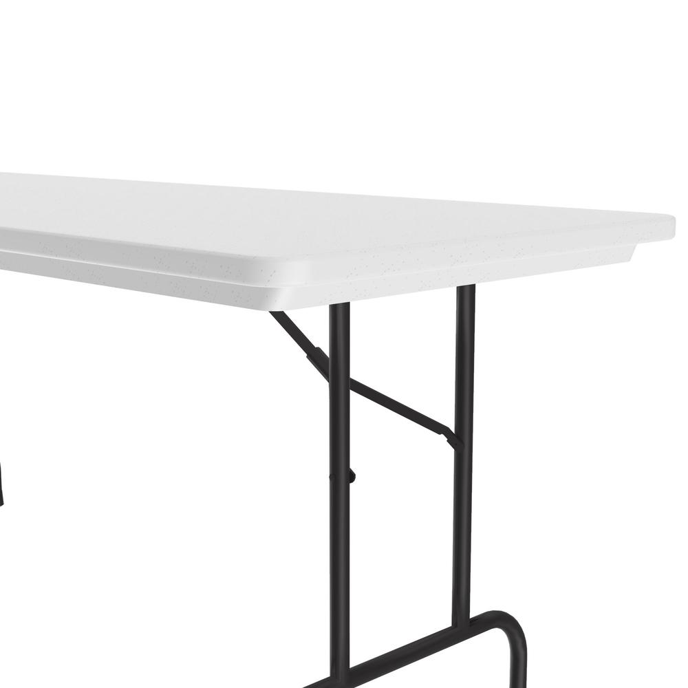 Correctional Facility Tamper-Resistant Commercial Blow-Molded Plastic Folding Tables 30x72", RECTANGULAR GRAY GRANITE, BLACK. Picture 8