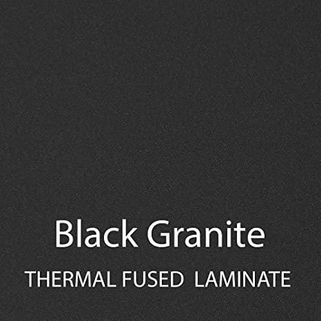 Commercial Lamiante Top Collaborative Desk 33x23" TRAPEZOID BLACK GRANITE, BLACK/CHROME. Picture 5