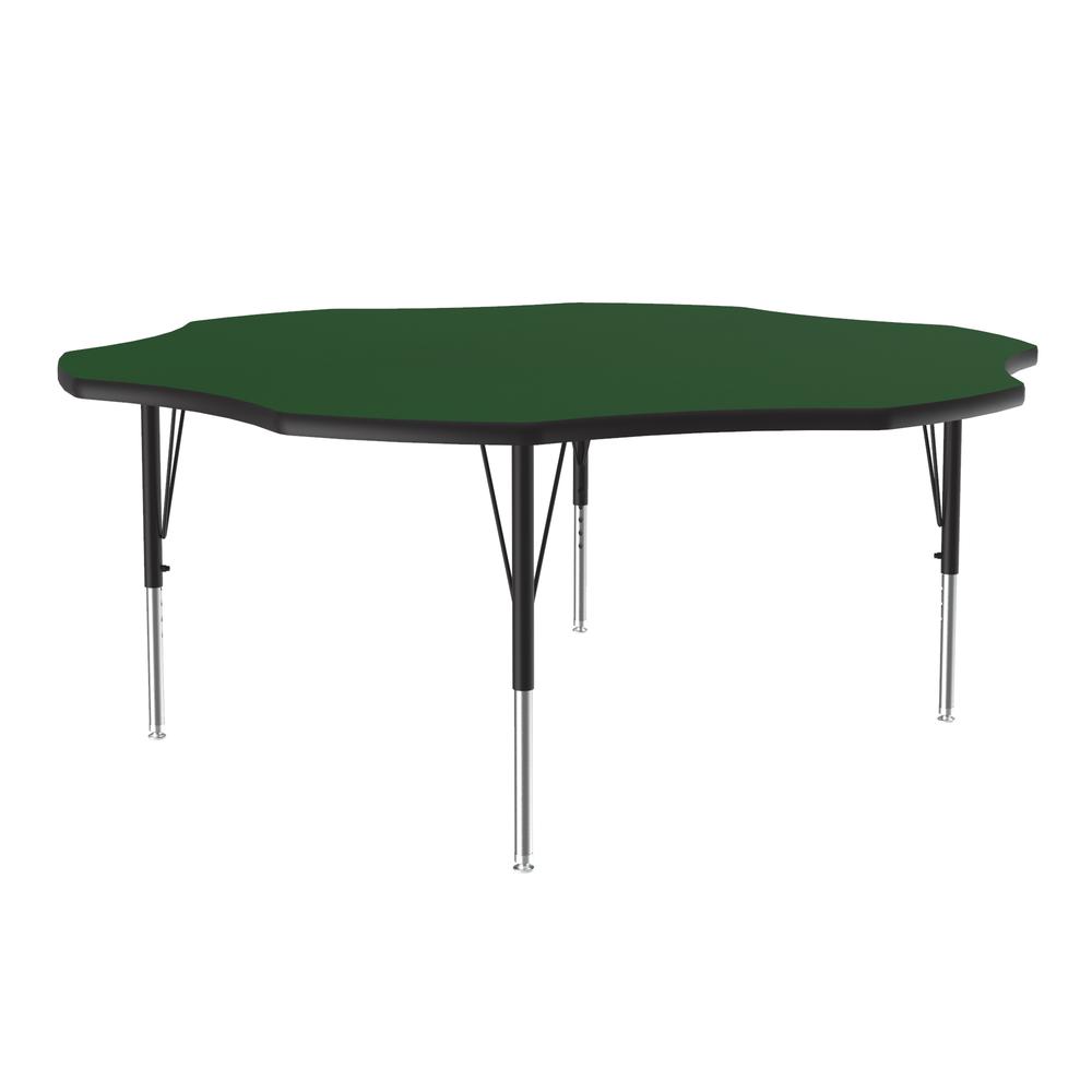 Deluxe High-Pressure Top Activity Tables, 60x60", FLOWER GREEN BLACK/CHROME. Picture 7