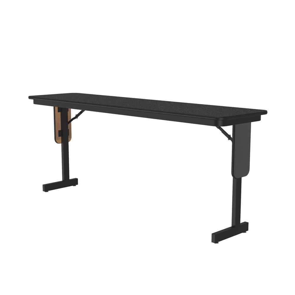 Deluxe High-Pressure Folding Seminar Table with Panel Leg 18x60", RECTANGULAR, BLACK GRANITE BLACK. Picture 4